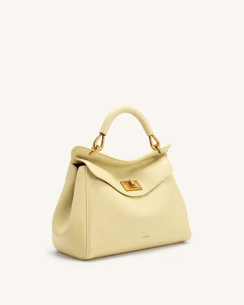 Lucia Sac à main classique à poignée supérieure - Jaune clair