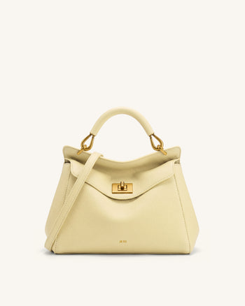 Lucia Sac à main classique à poignée supérieure - Jaune clair