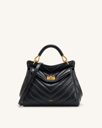 Lucia Sac classique à poignée supérieure - Noir ébène