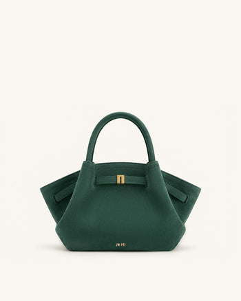 Mini sac cabas en similicuir Hana - Vert forêt