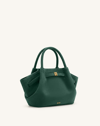Mini sac cabas en similicuir Hana - Vert forêt
