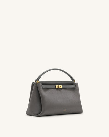 Carmen Sac à main en suédine - Gris foncé