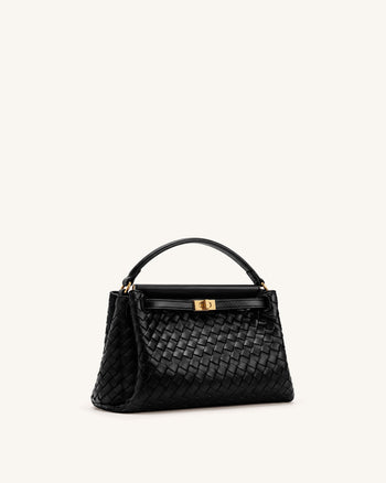 Carmen Sac à main tressé - Noir anthracite