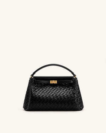 Carmen Sac à main tressé - Noir anthracite