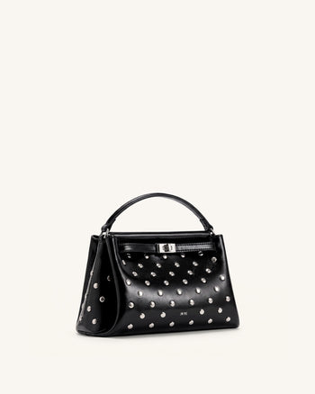 Carmen Sac à poignée supérieure clouté - Noir encre