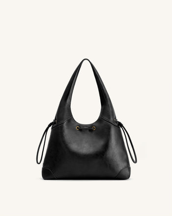 Celandra Sac hobo à cordon de serrage - Noir