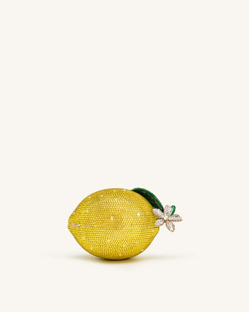 Pochette en strass d'inspiration citron - Jaune