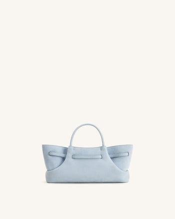 Maeve Sac cabas en suédine avec breloque teckel en métal - Bleu