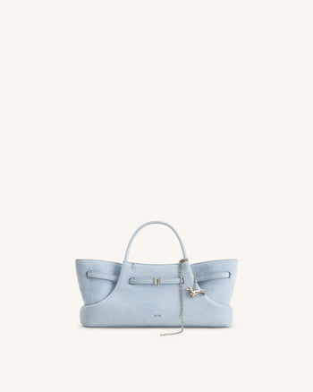 Maeve Sac cabas en suédine avec breloque teckel en métal - Bleu