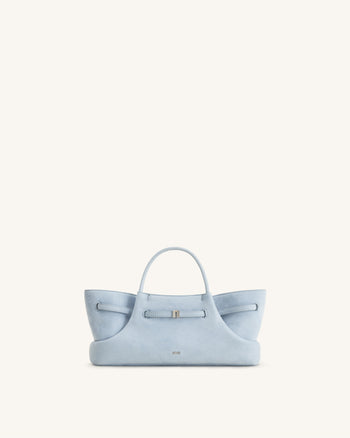 Maeve Sac cabas en suédine avec breloque teckel en métal - Bleu