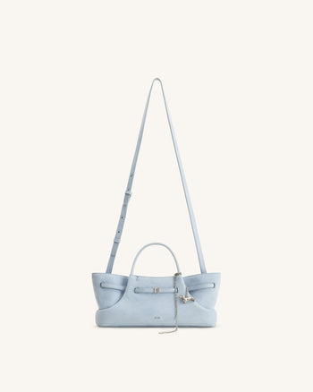 Maeve Sac cabas en suédine avec breloque teckel en métal - Bleu