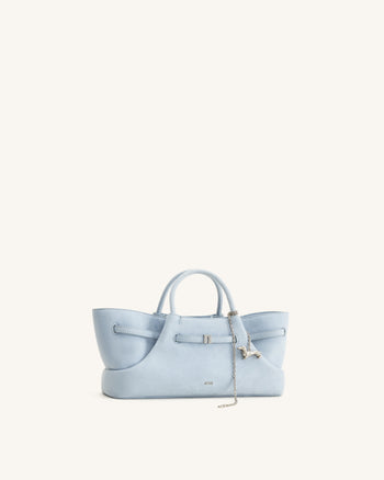 Maeve Sac cabas en suédine avec breloque teckel en métal - Bleu