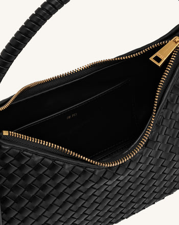 Lorena Sac bandoulière tressé - Noir