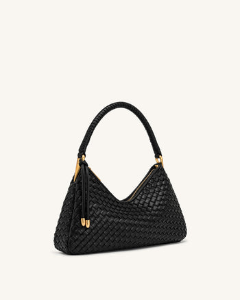 Lorena Sac bandoulière tressé - Noir