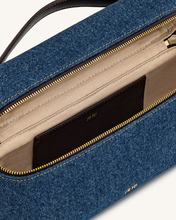 Thea Sac à main à poignée supérieure - Denim bleu
