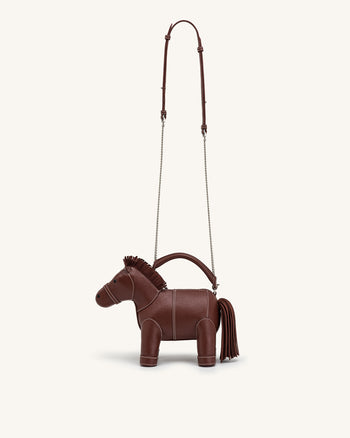 Harper Sac à main à poignée supérieure cheval - Marron
