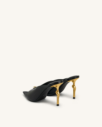 Noemi Mules à talons à bout pointu - Noir