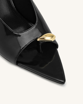Noemi Mules à talons à bout pointu - Noir