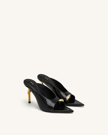 Noemi Mules à talons à bout pointu - Noir