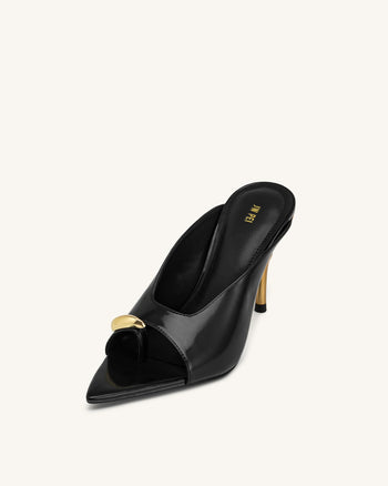 Noemi Mules à talons à bout pointu - Noir