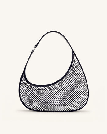 Harlee Sac bandoulière en cristal artificiel - Noir