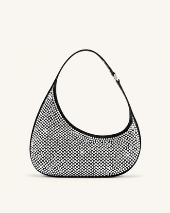 Harlee Sac bandoulière en cristal artificiel - Noir