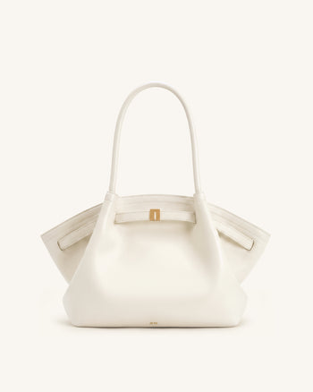 Sac cabas moyen Hana - Blanc cassé