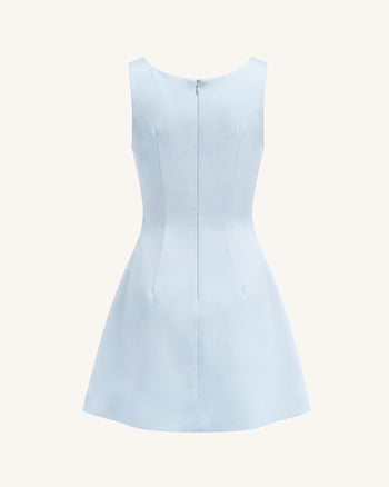 Lily Mini robe trapèze sans manches à imprimé floral - Bleu clair