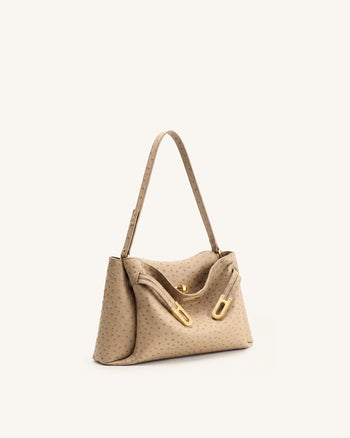 Rhea Sac porté épaule à double boucle - Camel