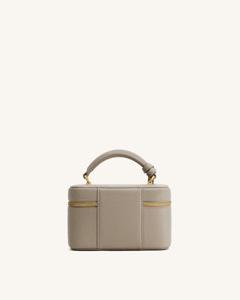Sac à main avec anse supérieure en forme de boîte Cleo - Taupe