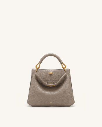 Lucia Sac à poignée supérieure effet éléphant - Gris pierre