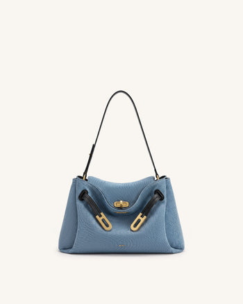 Rhea Sac à bandoulière à double boucle - Jean bleu clair