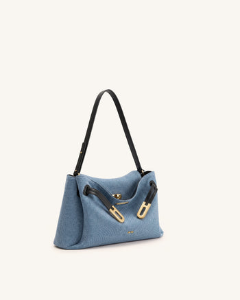 Rhea Sac à bandoulière à double boucle - Jean bleu clair