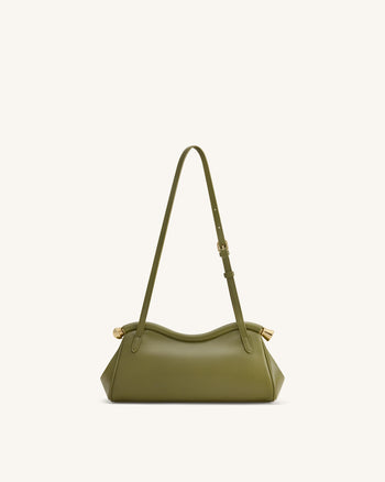 Naomi Sac à Bandoulière Incurvé - Vert Olive