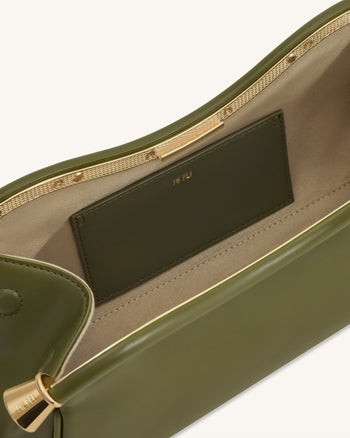 Naomi Sac à Bandoulière Incurvé - Vert Olive