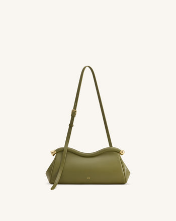 Naomi Sac à Bandoulière Incurvé - Vert Olive