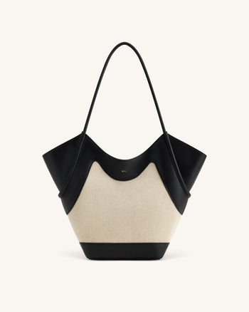 Sac fourre-tout à panneaux Maribel - Toile noire