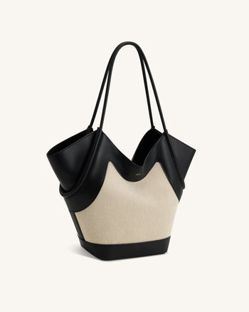 Sac fourre-tout à panneaux Maribel - Toile noire