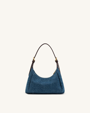 Velora sac porté épaule en jean  - Jean bleu