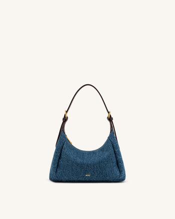 Velora sac porté épaule en jean  - Jean bleu