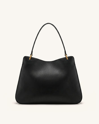 Lucia Sac à bandoulière avec fermoir pivotant - Noir
