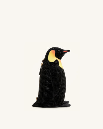 Pia Sac bandoulière Penguin en cristal artificiel - Noir