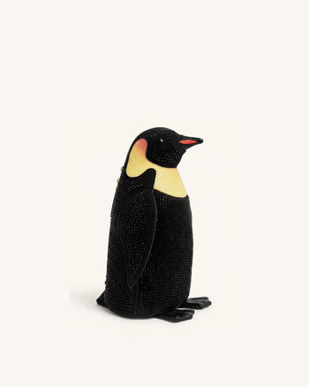 Pia Sac bandoulière Penguin en cristal artificiel - Noir