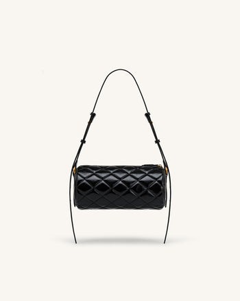 Lucienne Sac à bandoulière matelassé à chaîne Teckel - Noir