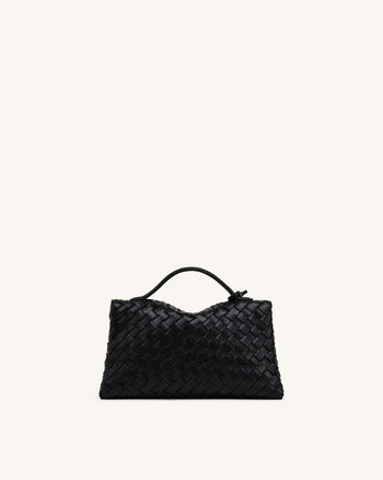 Celeste Sac pochette tissé - Noir