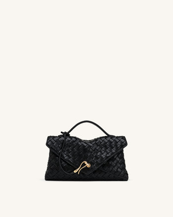 Celeste Sac pochette tissé - Noir