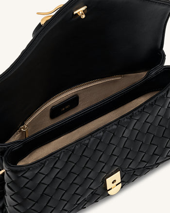 Celeste Sac pochette tissé - Noir