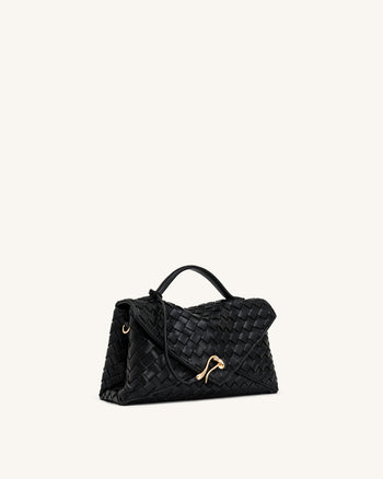 Celeste Sac pochette tissé - Noir