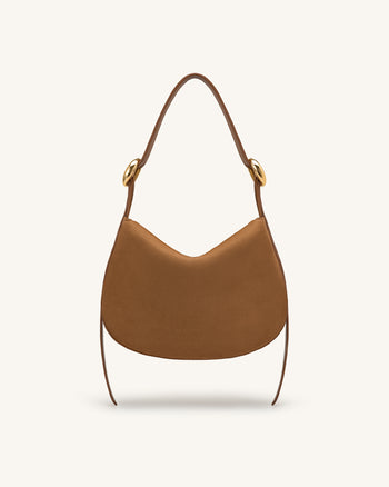 Avery Sac hobo drapé en suédine - Camel