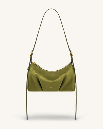 Loriette Sac bandoulière en suédine - Vert olive
